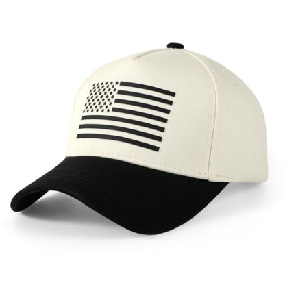 American Flag Hat USA Hat Baseball Cap for Men Women - color: Black