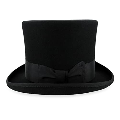 Belfry Top Hat Theater Quality 100% Wool in Black Grey or Pearl - size: Small