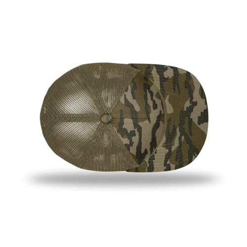 Richardson 168 Hi-Pro 7 Panel Adjustable Snapback Trucker Mesh Back Cap - color: Mo Bottomland/Loden