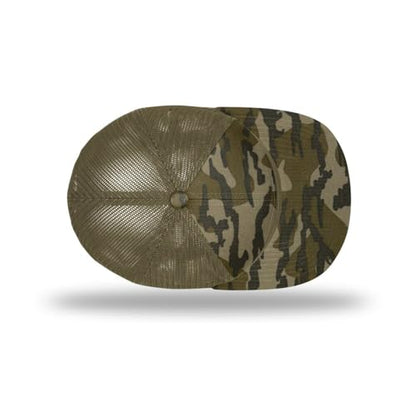 Richardson 168 Hi-Pro 7 Panel Adjustable Snapback Trucker Mesh Back Cap - color: Mo Bottomland/Loden