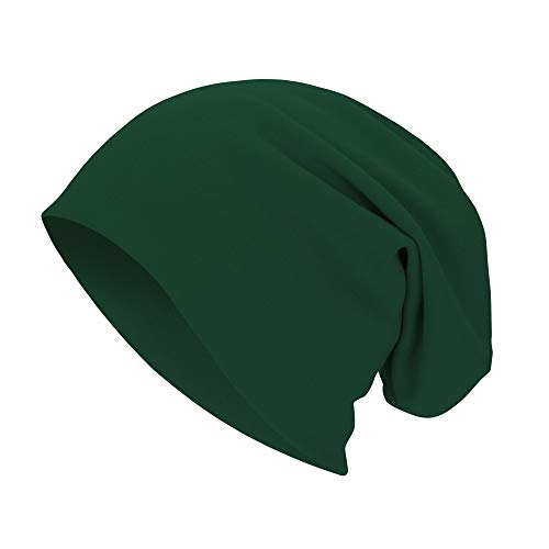 Unisex Slouchy Beanie Cotton Lightweight Beanie Hat Skull Cap Night Sleep Hat Hip-Hop Hat - color: Red & Green