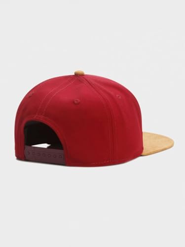 CL BK Fastball CAP1 Snapback Cap, Red and Tan Two-Tone, Suede Brim