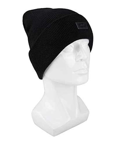 Levi's Mens All-Season Hero Beanie Soft Knit Cuffed Winter Hat, Warm & Comfortable Everyday Style - color: Black Solid