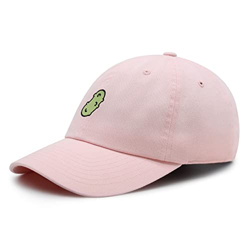 JPAK Pickle Premium Dad Hat Embroidered Cotton Baseball Cap Dill Juice - color: Light Pink