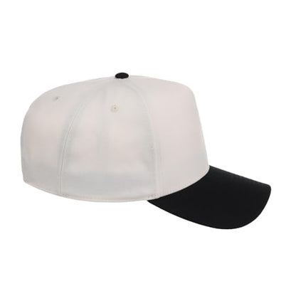 Lids Blank Hook Shot A-Frame Adjustable Snapback Hat – Breathable Mesh & Lightweight | Curved Bill | One Size Fits Most - color: Ivory/Black