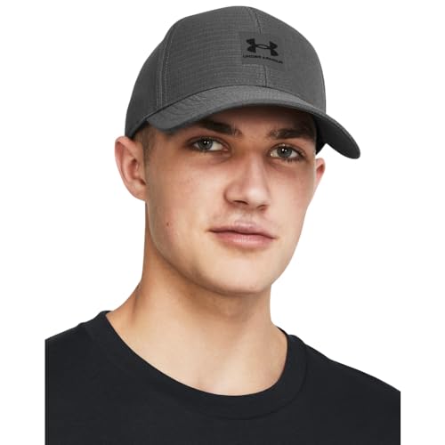 Under Armour Iso-Chill ArmourVent Stretch Fit Hat - color: (025) Castlerock / / Black, size: Medium-Large