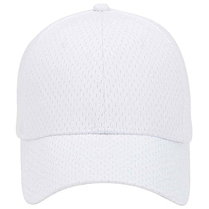 Ashen Fane 6 Panel Polyester Pro Mesh Low Profile Baseball Cap - color: White