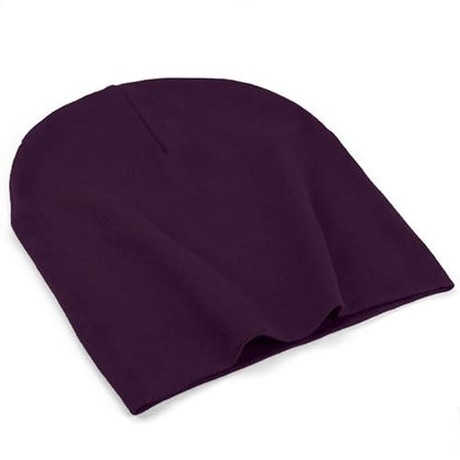 ROYBENS Thin 100% Cotton Beanie for Men Women Lightweight Slouchy Chemo Hat - color: 1pcs-purple