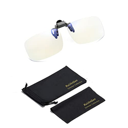 Clip on Flip up Polarized Lens For Prescription Glasses UV Protection Sunglasses (Clear lenses not Polarized) - color: No Polarized Clear
