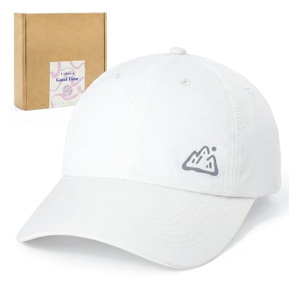 Jeasona UPF 50+ UV Protection Running Hat for Women, Lightweight Quick Dry Packable Sun Protection Baseball Cap - color: White