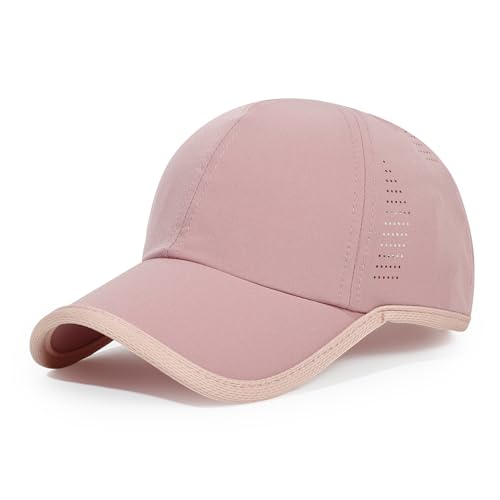 HH HOFNEN Quick Dry Baseball Hat Unstructured Athletic Golf Cap Women Men - color: 1-pink