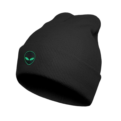 Cool Graphic Beanie for Men and Women - Black - color: Alien