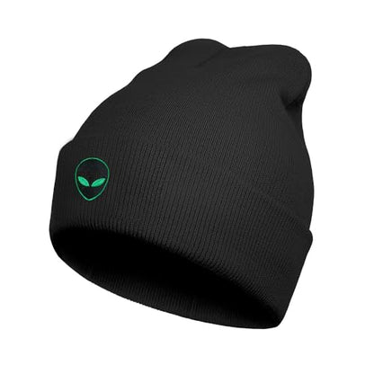 Cool Graphic Beanie for Men and Women - Black - color: Alien