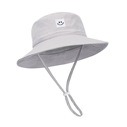 Baby Toddler Sun Hat,Kids Summer UPF 50+ Foldable Beach Bucket Hat for Boys Girls Children - color: Grey, size: 2-4T