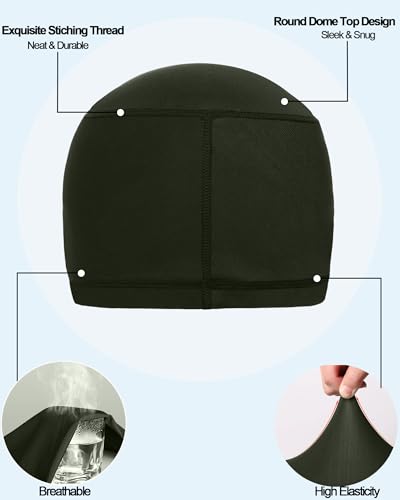 Cooling Skull Caps Helmet Liner Hard Hat Sweat Liner Motorcycle Cycling Cap - color: 3pcs (Black+dark Gray+army Green)
