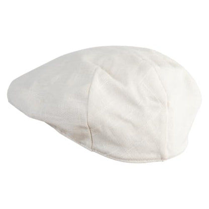 e4Hats.com Men's Linen Summer Ivy Cap - color: Beige, size: Medium-Large