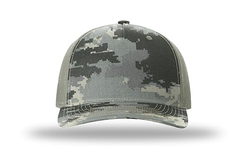 Richardson 112FP & 112PFP Classic Fit Five-Panel Snapback Trucker Cap |OSFM - color: Digital Camo/Light Green