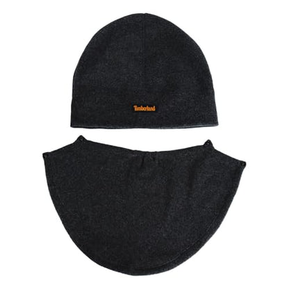 Timberland Men’s 2-in-1 Fleece Balaclava - Water Resistant, Convertible Hood with Face Cover, Soft Fleece for Cold Weather - color: Black