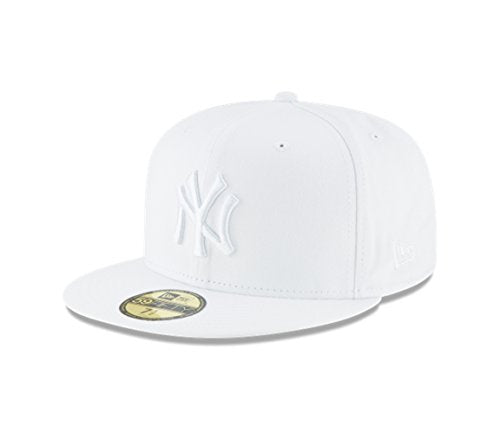 New Era Mens New York Yankees MLB Authentic Collection 59FIFTY Cap, Adult, Scarlet - color: White, size: 7