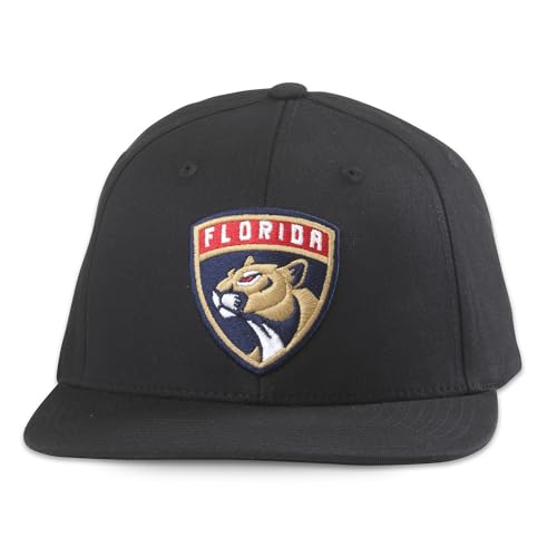 AMERICAN NEEDLE Officially Licensed NHL National Hockey League Archive 400 Adjustable Snapback Baseball Hat - color: Black (Florida Panthers)