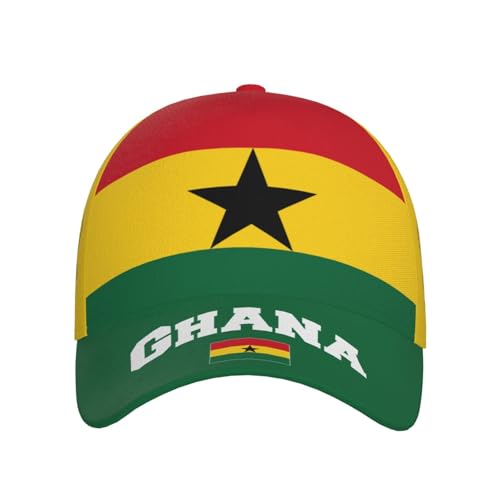 National Flags Baseball Cap for Men Women, Adjustable Trucker Hat Sun Visor Caps, Outdoor Dad Cap Patriotic Hat - color: Ghanaian Flag