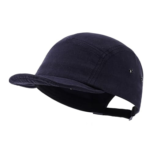 5 Panel Baseball Cap Soft Short Brim Hats for Men Cotton Trucker Hat Low Profile Dad Hats Cadet Caps Snapback Hats - color: Mg-pdym2585-blue