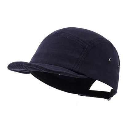 5 Panel Baseball Cap Soft Short Brim Hats for Men Cotton Trucker Hat Low Profile Dad Hats Cadet Caps Snapback Hats - color: Mg-pdym2585-blue