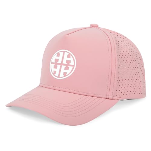 HH HOFNEN Quick Dry Baseball Cap Mesh Snapback Hat Golf Ball Cap Men Women - color: Pink