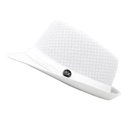 The Hat Depot Light Weight Classic Soft Cool Mesh Crushable Fedora hat - color: White, size: Small-Medium