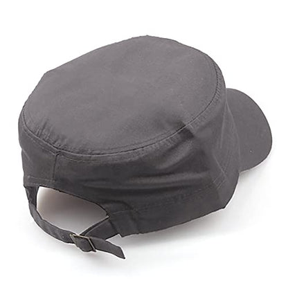 2 Pack Cadet Army Caps Flat Top Military Hats for Men Women - color: Gray
