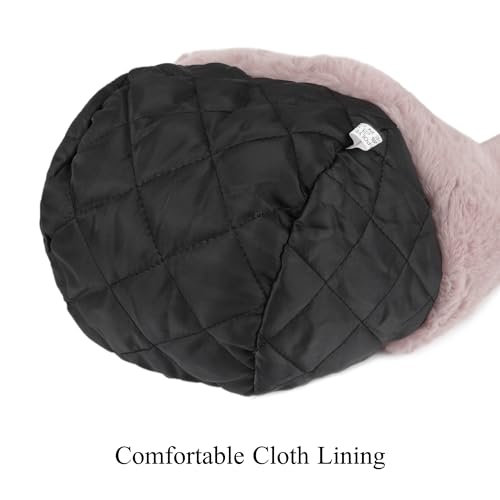 Womens Faux Fur Fuzzy Trapper Hat Winter Ear Flap Trooper Aviator Hat - color: Pink