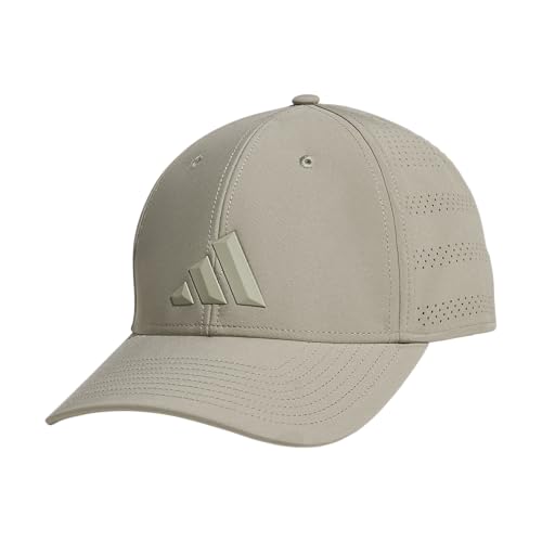 adidas Men's Gameday Stretch Fit Hat - color: Silver Pebble Grey/Feather Grey/5, size: Large-X-Large