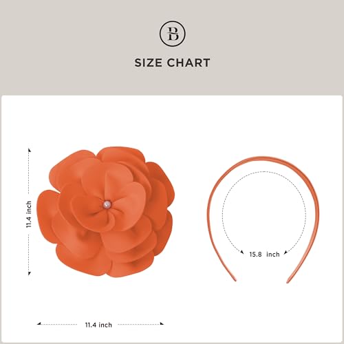 BABEYOND Fascinators Hats for Women Layered Flower Tea Party Derby Hats - color: Orange