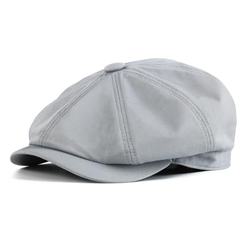 Toddler 8 Panel Cotton Newsboy Cap - color: Light Grey, size: 4-5T