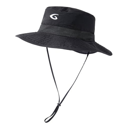 TOP-EX Oversized Waterproof Mesh Sun Hat for Big Heads with Wide Brim - color: Black-2.7"brim, size: X-Large-XX-Large