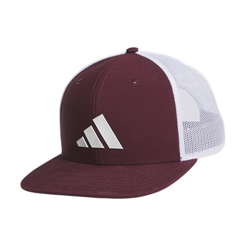 adidas Men's Trucker Hat - color: Maroon/White