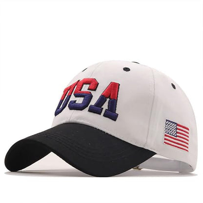 American Flag Baseball Caps Embroiderred USA Flag Patriotic Dad Hat Adjustable Trucker Hats for Men Women - color: Usa Flag Navy White