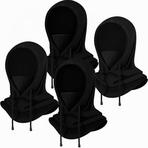 Eurzom 4 Pcs Winter Fleece Balaclava Face Mask - color: Black