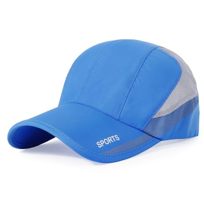 HH HOFNEN Quick Dry Cap Lightweight Running Sports Golf Hat for Men Women - color: #3 Blue