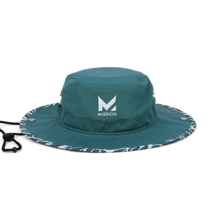 MISSION Cooling Bucket Hat - Unisex Wide-Brim Hat for Men & Women - Lightweight, Foldable & Durable - Cools Up to 2 Hours - color: Teal Leaf