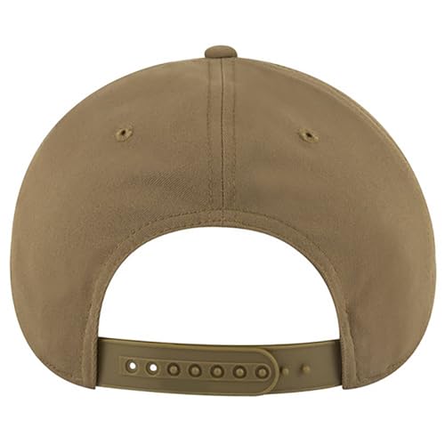 Ashen Fane Polyester Pro Style Structured High Profile Semi-Curved Bill Adjustable Snapback Hat - color: 5p - Coyote Brown