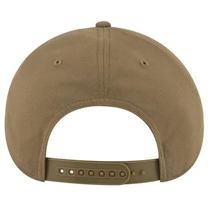 Ashen Fane Polyester Pro Style Structured High Profile Semi-Curved Bill Adjustable Snapback Hat - color: 5p - Coyote Brown