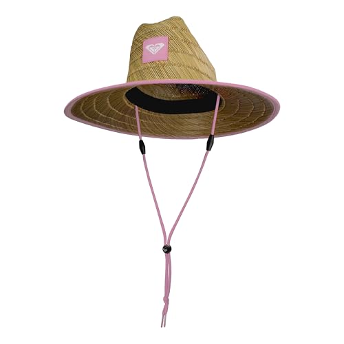 Roxy Girls' Tomboy Woven Straw Hat | Wide Brim | Adjustable | Sun Protection | Beach | Vacation | Natural - color: Lilac Chiffon