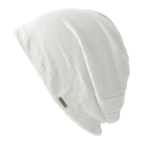 CHARM Mens Summer Linen Beanie - color: White