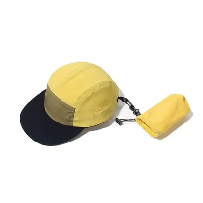 Clakllie Quick Dry Short Brim Hats for Men 5 Panel Running Hat Waterproof Baseball Cap Outdoor Hiking Hat Flat Bill Cadet Cap - color: Cdus-wsgb1-yellow