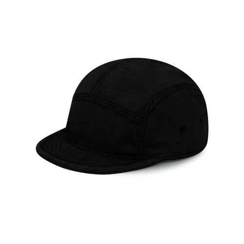 Clakllie Cotton 5 Panel Hats Hip Hop Short Brim Hats for Women Men Soft Golf Dad Hats Low Profile Trucker Cap with Adjustable - color: Cdus-bsad2514-solid Black