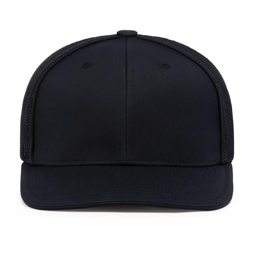 Pacific Headwear Unisex Adult Pacific Headwear Trucker Flexfit® Cap - color: Black, size: X-Small