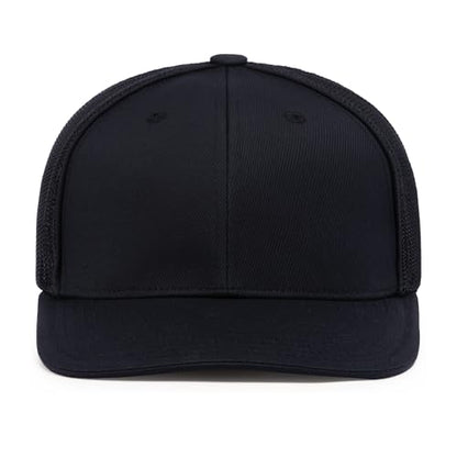 Pacific Headwear Unisex Adult Pacific Headwear Trucker Flexfit® Cap - color: Black, size: Small-Medium