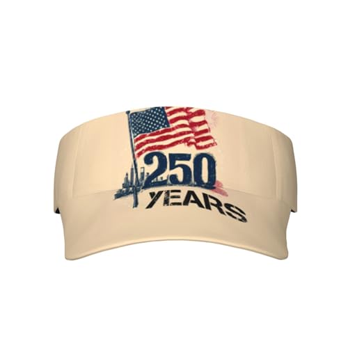 250th Anniversary Sport Sun Visor Adjustable Empty Top Sun Cap Hat Visor for Men and Women - color: 250th Anniversary-4