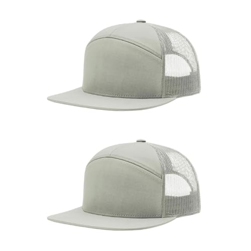 Richardson 168 Hi-Pro 7 Panel Adjustable Snapback Trucker Mesh Back Cap - color: Quarry